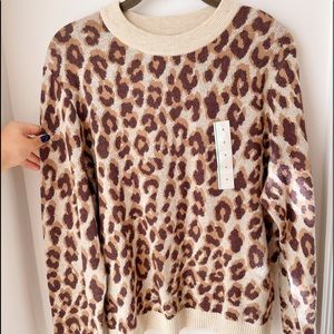 cheetah print sweater